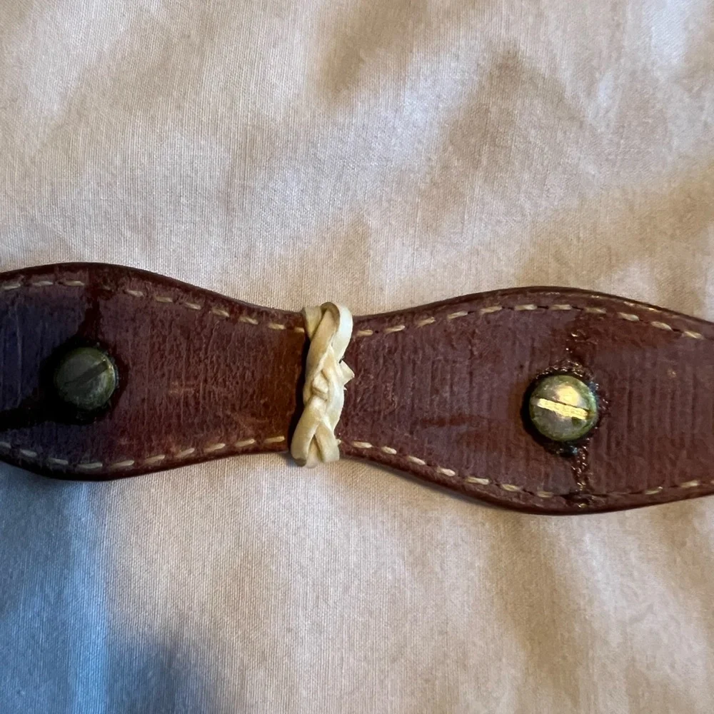 vintage unisex brown leather belt